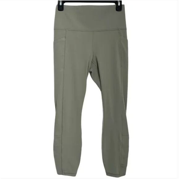 ATHLETA Salutation Stash Pocket II 25" Ruched Legging UPF 50+ Sage Green Small - Picture 7 of 12